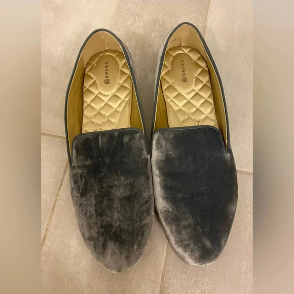 Birdies The Starling Shoes Velvet Grey Size 12 - Picture 1 of 8